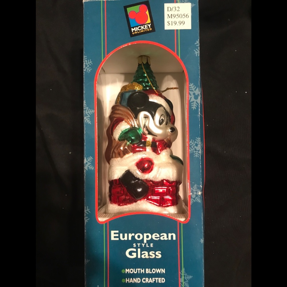 Christmas Glass Ornaments - Micky Santa